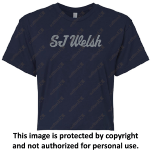 SJ Welsh Crop Tee (Navy)