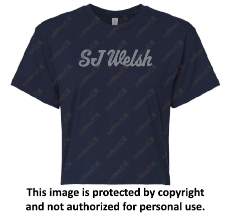 SJ Welsh Crop Tee (Navy)